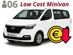 LOW COST MINIVAN, up to 6 passengers with luggage