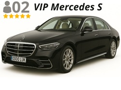 VIP Mercedes Benz (S Class), up to 2 passengers with luggage
