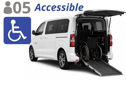 Wheelchair Accessible, up to 5 passengers